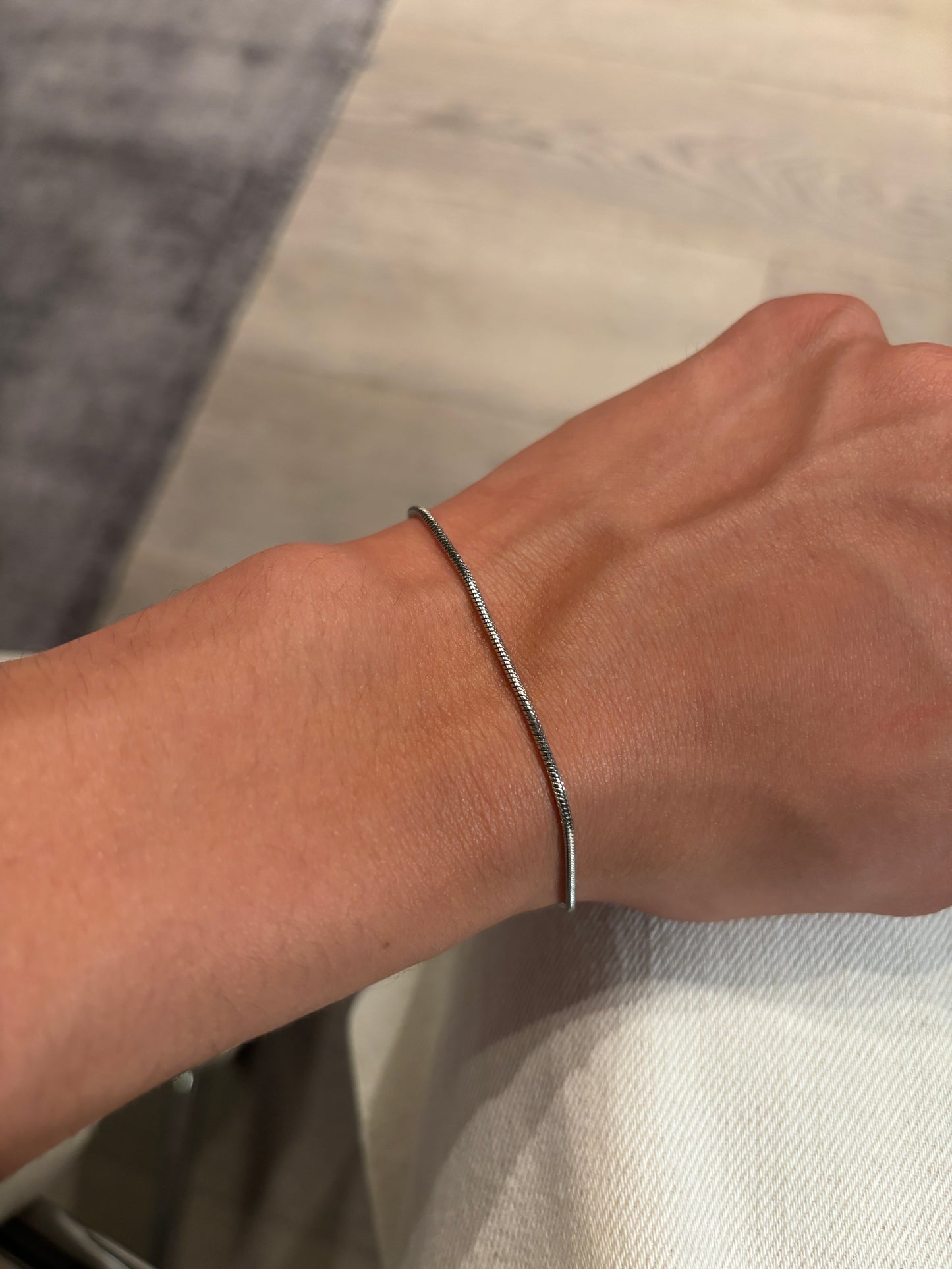 Sølv armbånd 1,5 mm (SNAKE) til Mænd – 20 cm